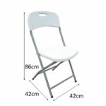 Set of 2 folding chairs - powder coated steel frame - 42 x 42 x 87 cm - Tube steel Ø 19 x 1 mm - Image 4
