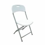 Set of 2 folding chairs - powder coated steel frame - 42 x 42 x 87 cm - Tube steel Ø 19 x 1 mm - Image 5