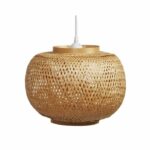 Bamboo pendant light - D 30 x H 140 cm - Beige