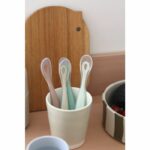 Set of 4 1st age silicone spoons Velvet grey/Sage green - Image 4
