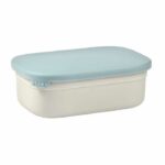 BEABA, Children's stainless steel lunch box, silicone lid and protective cover, Velvet gray and blue - Image 6