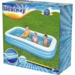 BESTWAY Luxury inflatable pool for children and families - Blue - 3 strands - 305x183x56 cm - Image 2