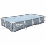 BESTWAY Above Ground Tubular Pool - Steel Pro - 366 x 201 x 66 cm - Rectangular - Graphic Design