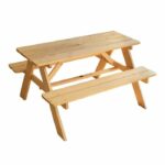 FUN HOUSE 713144 INDIAN PANDA Wooden picnic table with parasol for children - Image 2