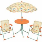 FUN HOUSE Fruity's Garden furniture - 1 table H.46 x ø46 cm, 2 chairs H.53xW.38.5xD.37.5 cm and 1 parasol H.125 x ø100 cm