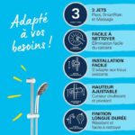 Grohe Vitalio Joy0 shower set, Vitalio Joy 3 Jets shower head, 600mm bar, hose flexible 1750mm, 27333000 - Image 4