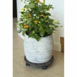 NATURE Shelf on casters for plants - Wood composite - H7 x Ø30 cm - Image 2