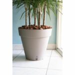 RIVIERA Loft flowerpot with water reserve - Round - Ø 60 x H 55 cm - Taupe - Image 2