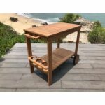 FSC eucalyptus wood garden table - 91,8x49,9x74cm - Image 6