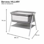 NANIA HILLARY baby cradle - From birth - 9 Kg max - 3cm thick mattress included - Storage space under the cradle – Bild 4