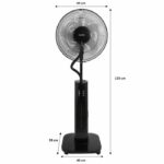 OCEANIC 2-in-1 pedestal misting fan - Ø44 cm - 70 W - 2 L - Remote control - Timer – Bild 3