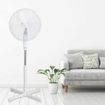 OCEANIC Floor fan 45 Watts - Diameter 40 cm - Adjustable height - Oscillation - White - Image 3