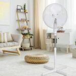 OCEANIC Floor fan 45 Watts - Diameter 40 cm - Adjustable height - Oscillation - White - Image 4