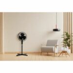 Pedestal fan - OCEANIC - 45 W - Ø 41 cm - 3 speeds - Oscillating - Tilting - Black - Image 4
