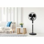 OCEANIC Pedestal fan - 45 W - Ø 44 cm - 3 speeds - Oscillating - Tilting - Black – Bild 4