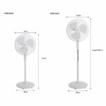 OCEANIC Pedestal fan - 45 W - Ø 44 cm - 3 speeds - Oscillating - Tilting - White – Bild 3