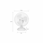 Table fan OCEANIC - 30W - Diameter 23 cm - 2 speeds - Oscillating - White – Bild 5