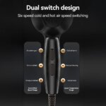 Professional Hair Dryer 1800W Negative Ions Powerful Hair Dryer Hot And Cold Adjustment Air Blow Dryer Hair Care Styling Tool - Image 5