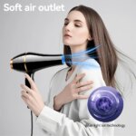 Powerful Hair Dryer Professional High-speed Fast Dry Hairdryer Negative Ions Hot and Cold Air Blow Styling Tool for Smooth Hair - Image 6