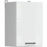 Junona High furniture 40 cm - 1 door - shiny white