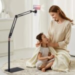 Hair Dryer Stand Hair Dryer Holder Floor Standing 360° Hair Dryer Stand Hair Dryer Stand Holder for Home Adjustable Height