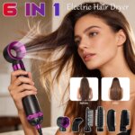 6 in 1 Hair Styler & Hair Dryer Brush Blow Dryer Multifunctional Hair Set for Fast Drying Curling Volumizing Straightening