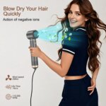 5 in 1 Handle Foldable Hair Dryer Portable Multifunctional Home Hair Dryer Styling Air Culer Wand Hair Straightener Brush Blow - Image 2
