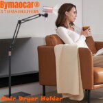 Hair Dryer Holder, Hair Dryer Stand 360 Degree Rotatable Hands Blow Dryer Holder Hair Dryer Rack, Free Standing Pets Air Blower