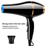 UK Plug 1800w Professional Hair Dryer Negative ion Blue Light Hair Care with Nozzles Travel Hot Cold Air Adjustment Blow dryer - Image 2