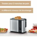 SEVERIN AT2589 Toaster, 2 slots for 2 slices: toasting, thawing and reheating, pastries rack, self-centering, stainless steel - Image 2
