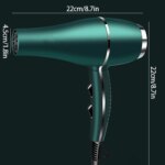 MORFONE 12-Piece Salon-Style Hairdryer Set in Green, 220V-240V, complete with hair clips, cushion comb and other accessories, fe - Image 2