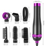 6 in 1 Hair Styler & Hair Dryer Brush Blow Dryer Multifunctional Hair Set for Fast Drying Curling Volumizing Straightening - Image 6