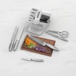 Knife Block - NINJA FOODI - StaySharp K62006EUWH - With Sharpener - Knife Set - 6 Pieces Sharpened - White - Image 5