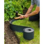 Garden edging - NATURE - Black - Recycled PE, thickness 3 mm - H15 cm x 10 m - 10 black anchors - H26.7 x 1.9 x 1.8cm - Image 3